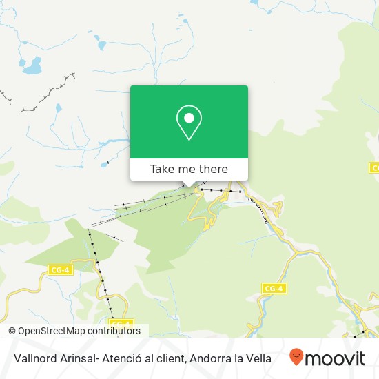 Vallnord Arinsal- Atenció al client map