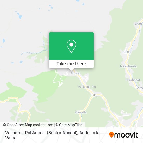 Vallnord - Pal Arinsal (Sector Arinsal) map