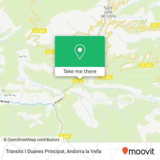 Mapa Trànsits I Duanes Principat