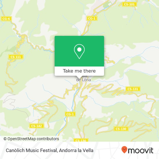 Canòlich Music Festival map