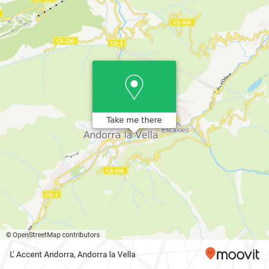 Mapa L' Accent Andorra