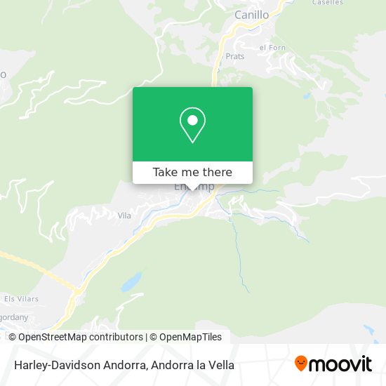 Mapa Harley-Davidson Andorra