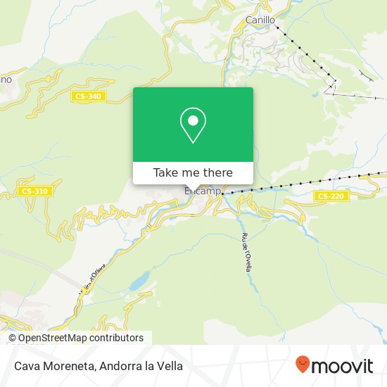 Cava Moreneta map