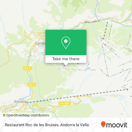 Restaurant Roc de les Bruixes map