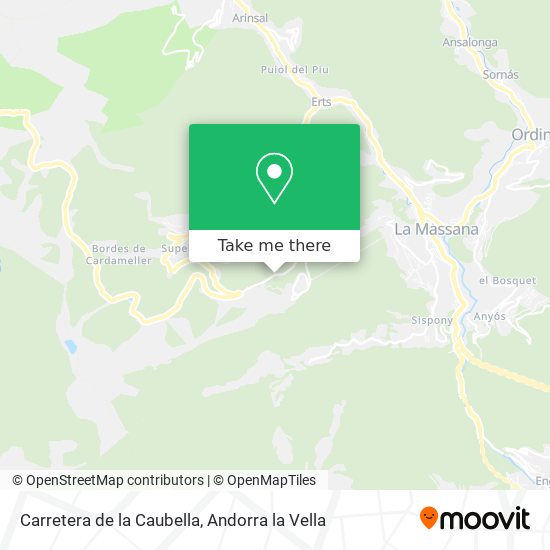 Carretera de la Caubella map