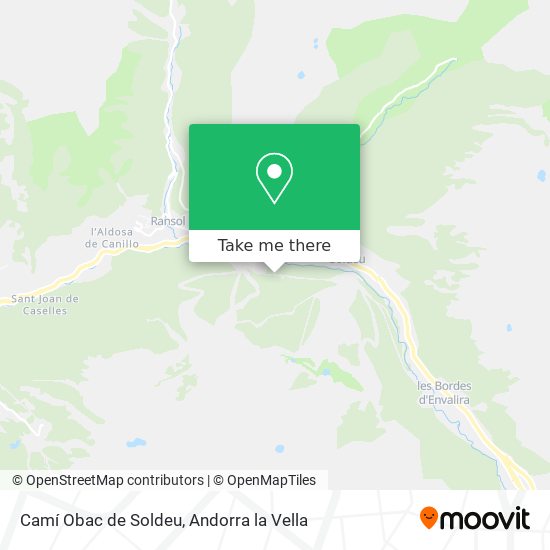 Mapa Camí Obac de Soldeu