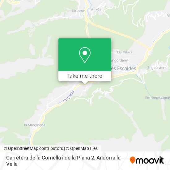 Mapa Carretera de la Comella i de la Plana 2