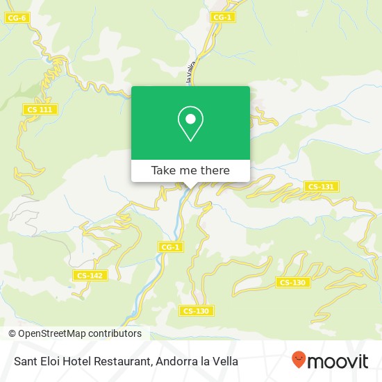 Mapa Sant Eloi Hotel Restaurant, Carretera d'Espanya AD600 Sant Julià de Lòria