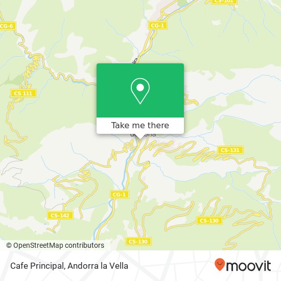 Mapa Cafe Principal, Avinguda Verge de Canòlich AD600 Sant Julià de Lòria
