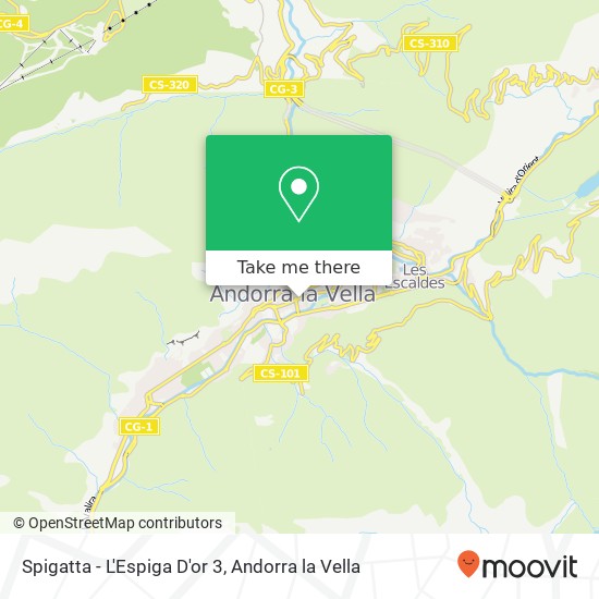 Mapa Spigatta - L'Espiga D'or 3, Carrer Prat de la Creu, 59 AD500 Andorra la Vella