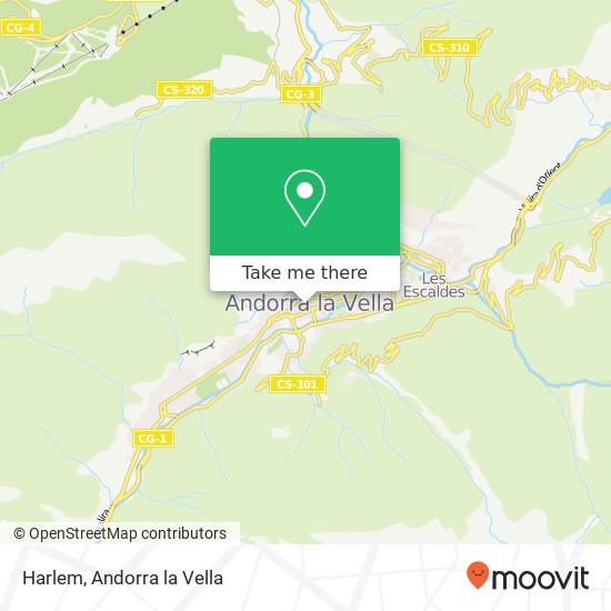 Mapa Harlem, Carrer de la Vall, 26 AD500 Andorra la Vella