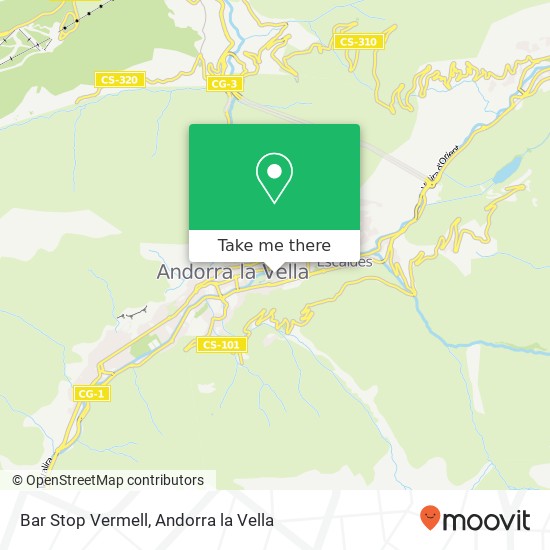Mapa Bar Stop Vermell, Carrer Roger Bernat III AD500 Andorra la Vella