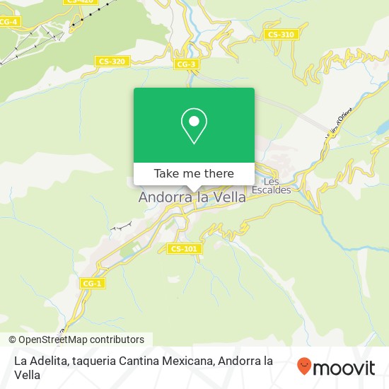 La Adelita, taqueria Cantina Mexicana, Avinguda Princep Benlloch, 7 AD500 Andorra la Vella map