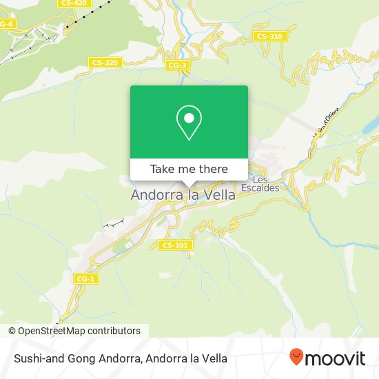 Mapa Sushi-and Gong Andorra, Carrer La Llacuna, 3 AD500 Andorra la Vella