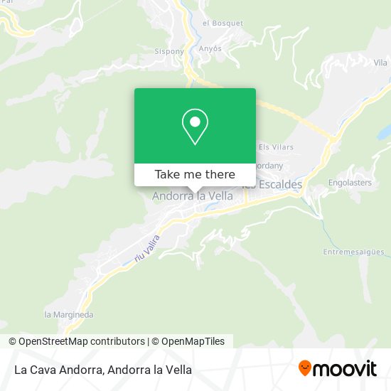 La Cava Andorra map