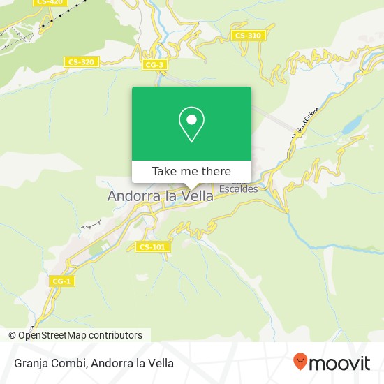 Granja Combi, Carrer Sant Esteve AD500 Andorra la Vella map
