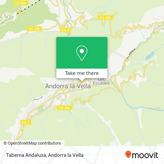Mapa Taberna Andaluza, AD500 Andorra la Vella