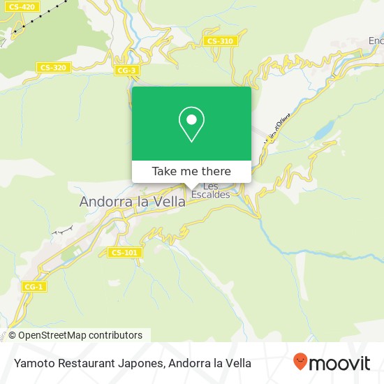 Mapa Yamoto Restaurant Japones, AD700 Escaldes-Engordany
