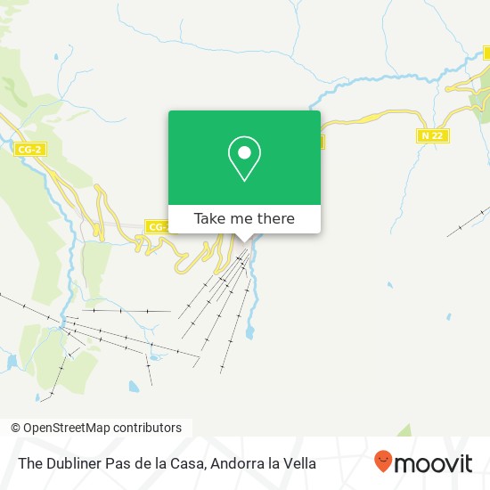 The Dubliner Pas de la Casa map