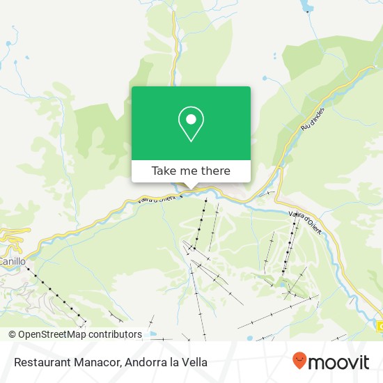 Restaurant Manacor, AD100 Canillo map