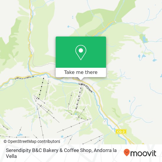 Serendipity B&C Bakery & Coffee Shop, CG2 AD100 Canillo map