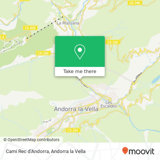 Mapa Camí Rec d'Andorra