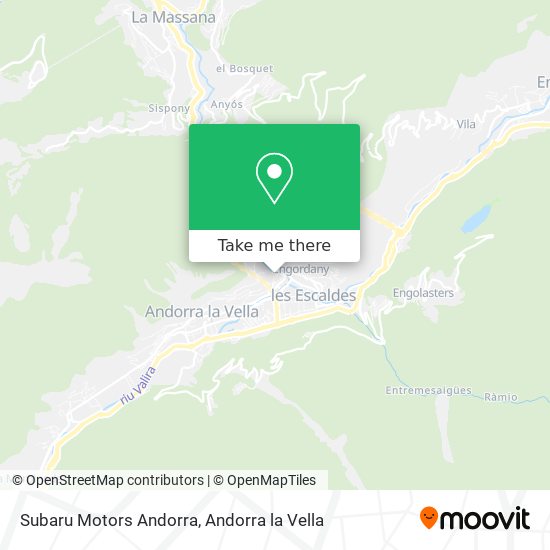 Subaru Motors Andorra map