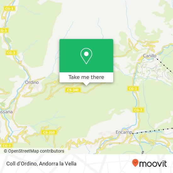 Coll d'Ordino map