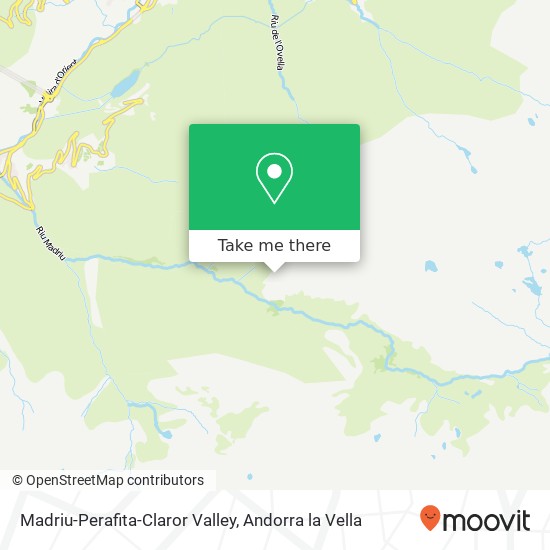 Madriu-Perafita-Claror Valley map