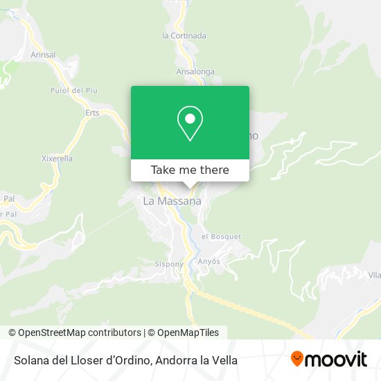 Solana del Lloser d’Ordino map
