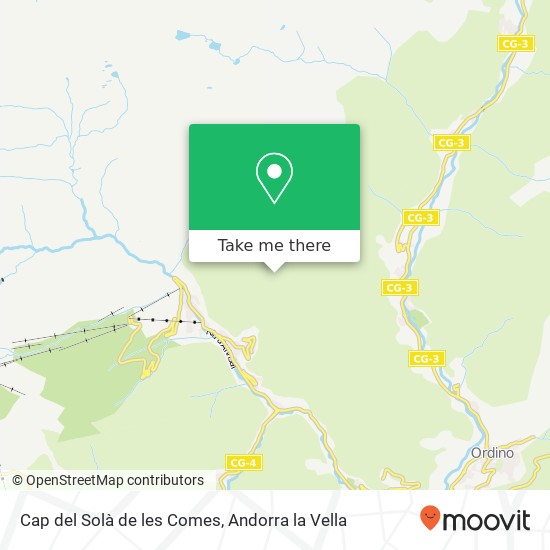 Cap del Solà de les Comes map