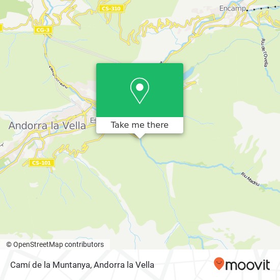 Camí de la Muntanya map