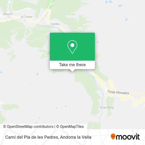 Camí del Pla de les Pedres map