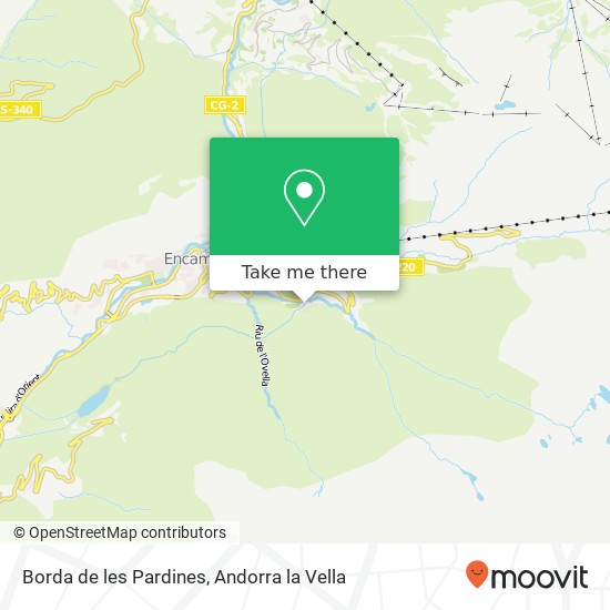 Borda de les Pardines map