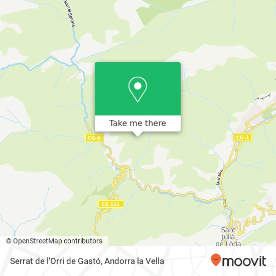 Mapa Serrat de l’Orri de Gastó