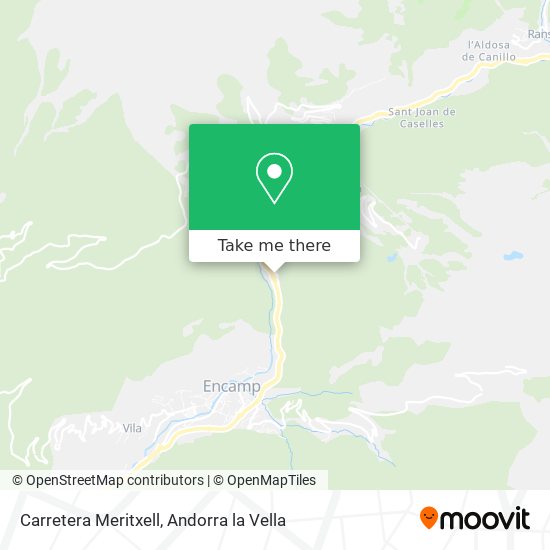 Carretera Meritxell map