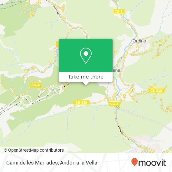 Mapa Camí de les Marrades