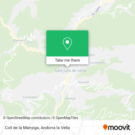 Coll de la Manyiga map