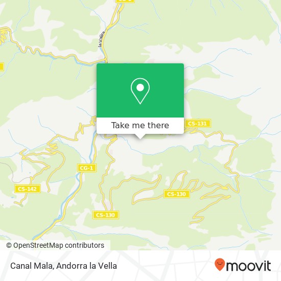 Canal Mala map