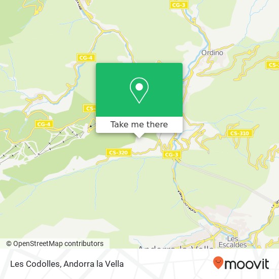 Les Codolles map