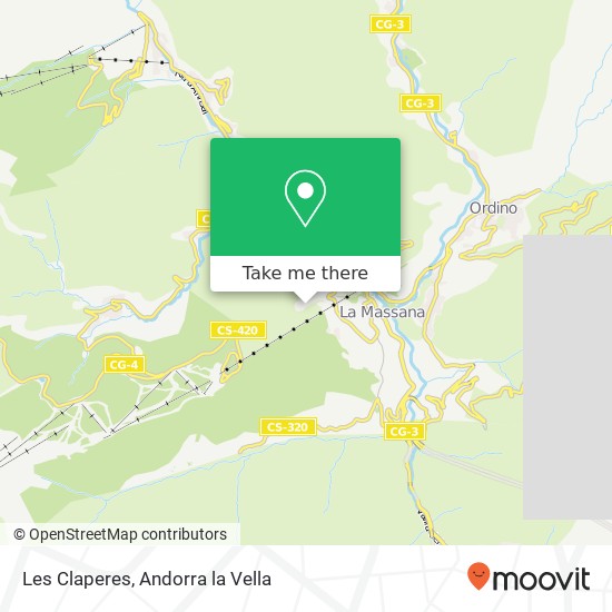 Mapa Les Claperes