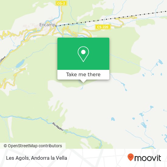 Les Agols map