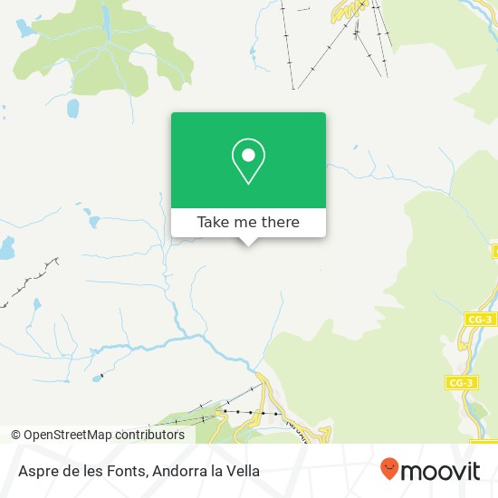 Mapa Aspre de les Fonts