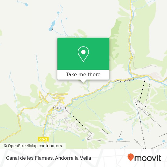 Canal de les Flamies map