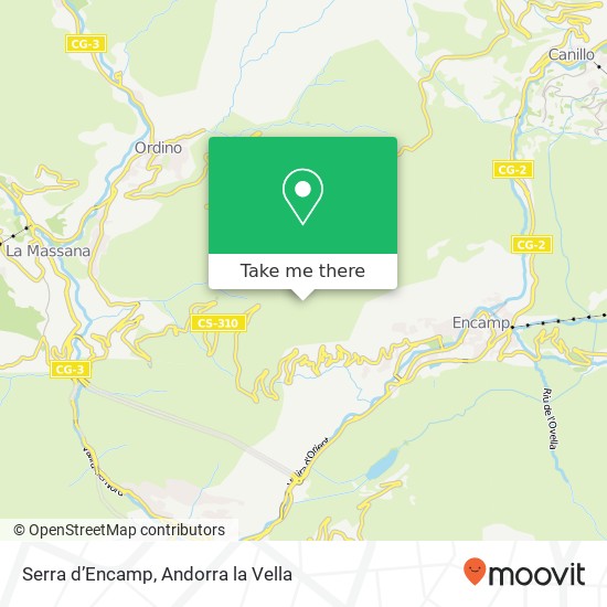 Serra d’Encamp map