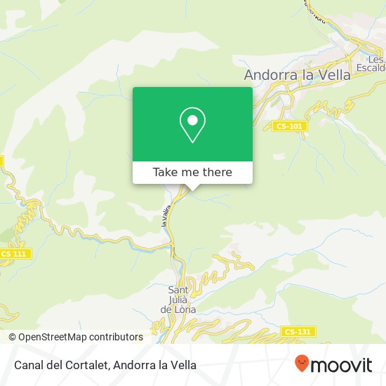 Canal del Cortalet map