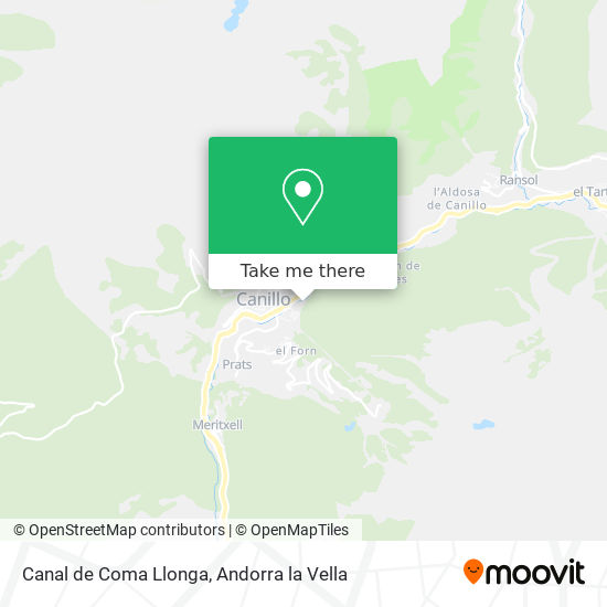 Canal de Coma Llonga map