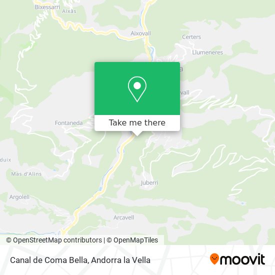 Canal de Coma Bella map