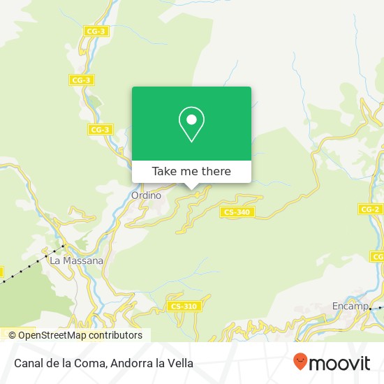 Canal de la Coma map