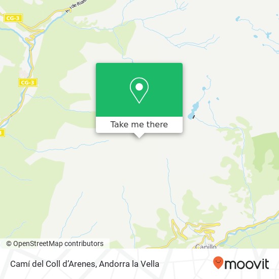 Camí del Coll d’Arenes map
